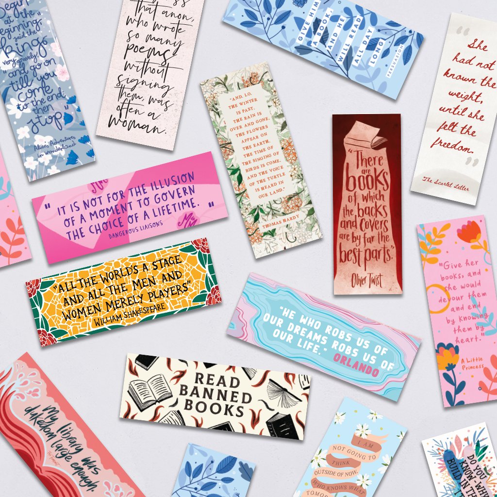 Literary bookmarks, stationery and gifts for book lovers, bookworms, bibliophiles and readers. Check out our beautiful hand illustrated range to enhance your novel collection and upgrade your bookshelf.