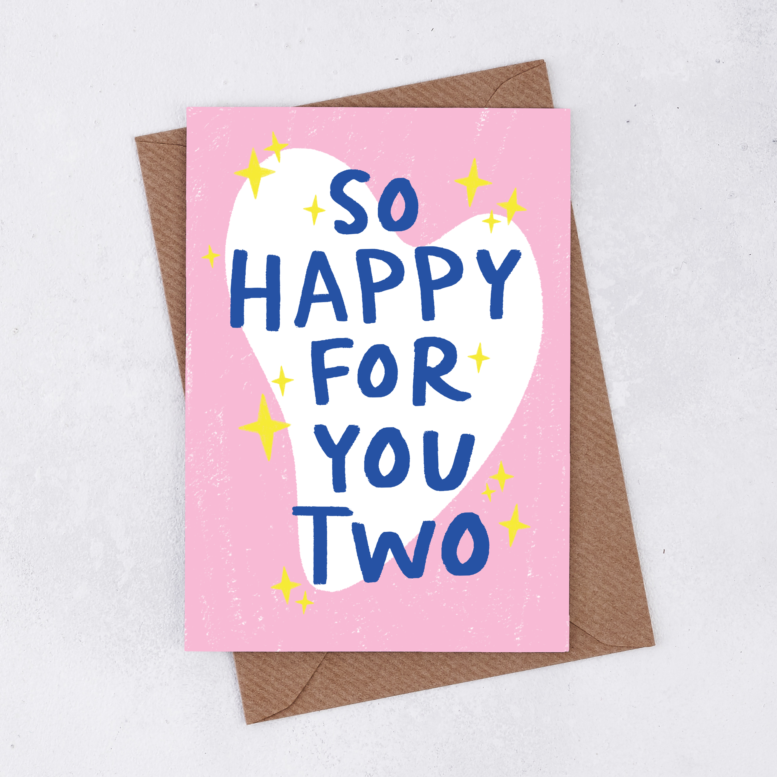 'So Happy for you two' - Greetings Card