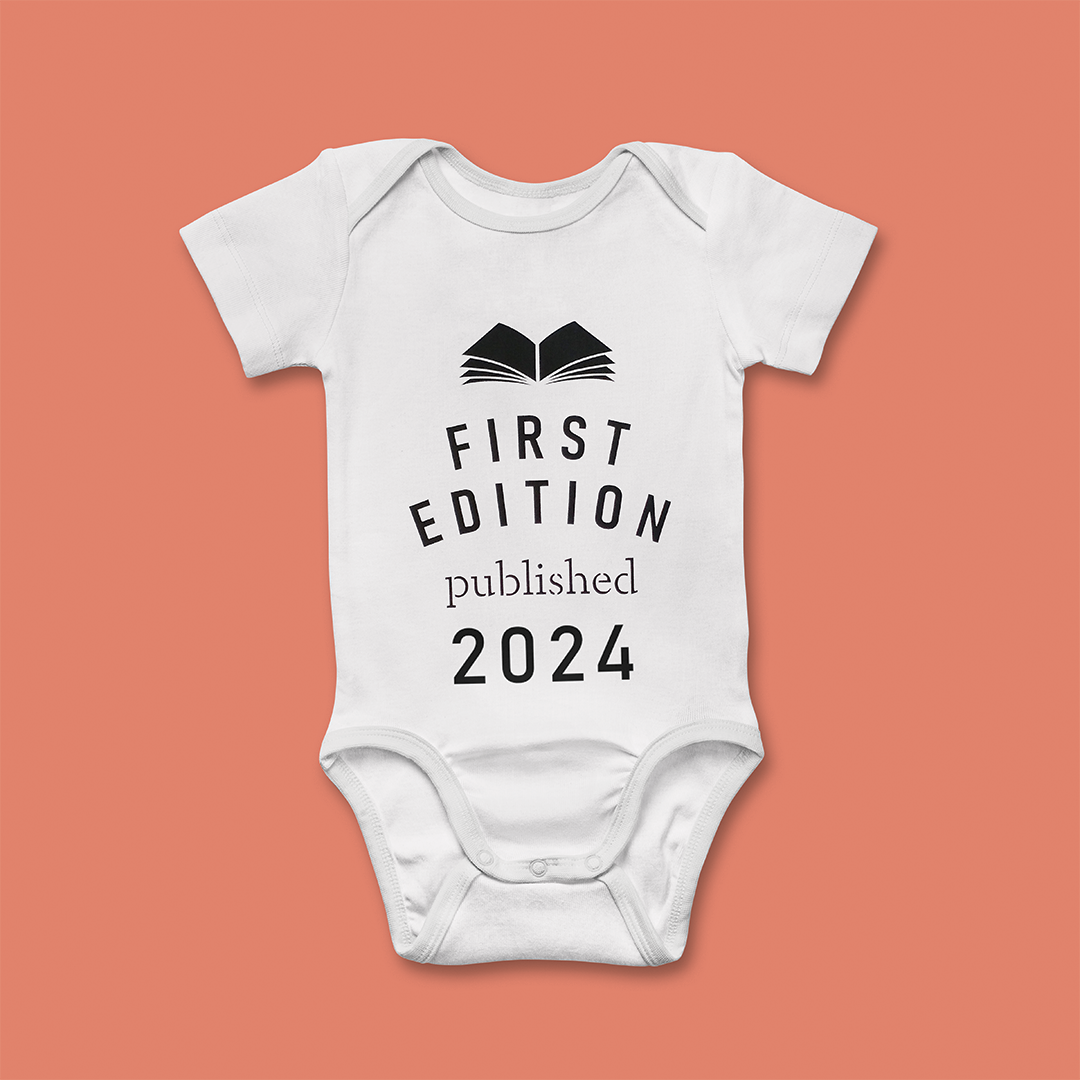 First Edition Personalised Baby Grow Bookishly - Main Image
