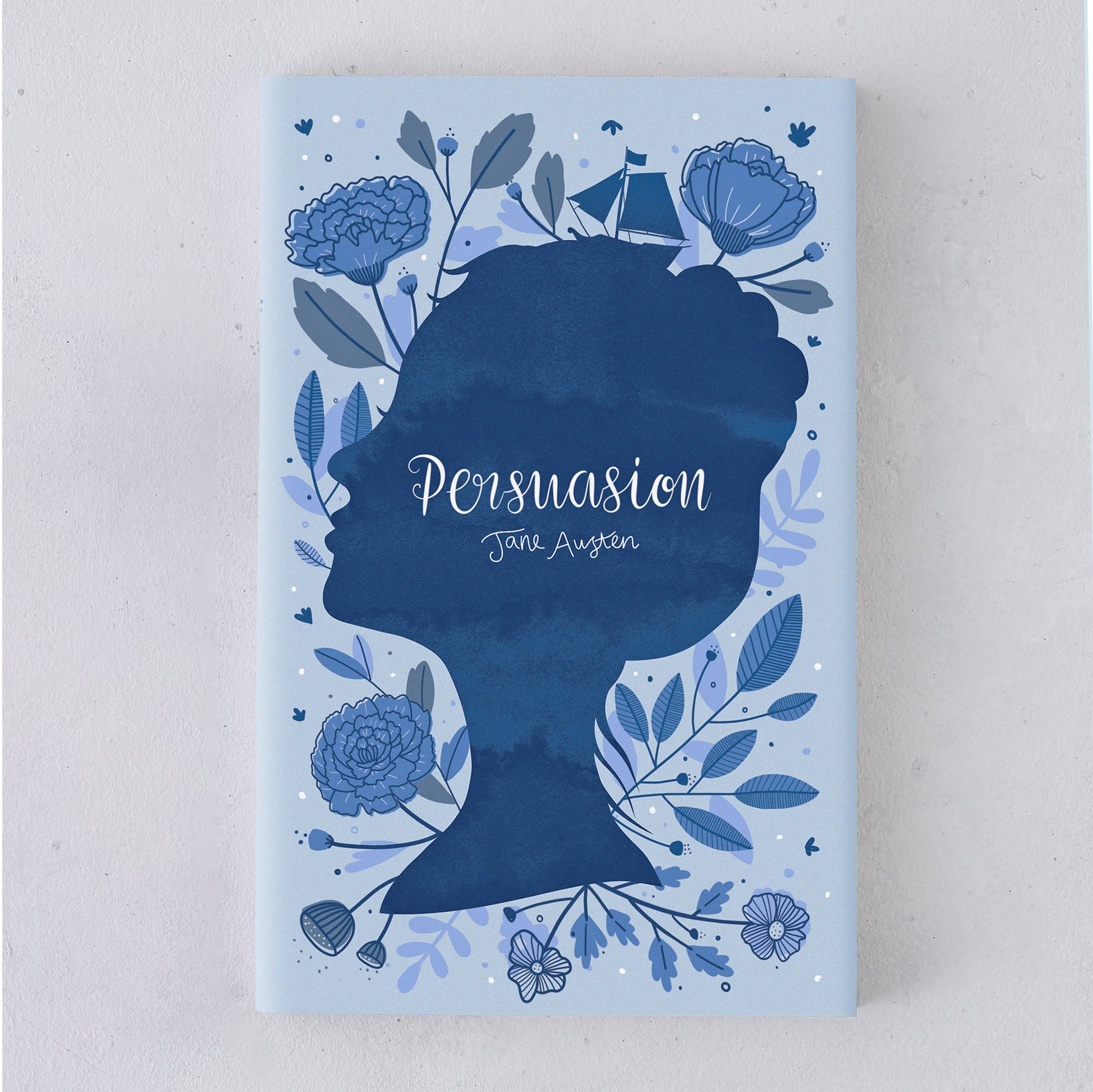 Classic book gift edition of Persuasion with floral Bookishly cover
