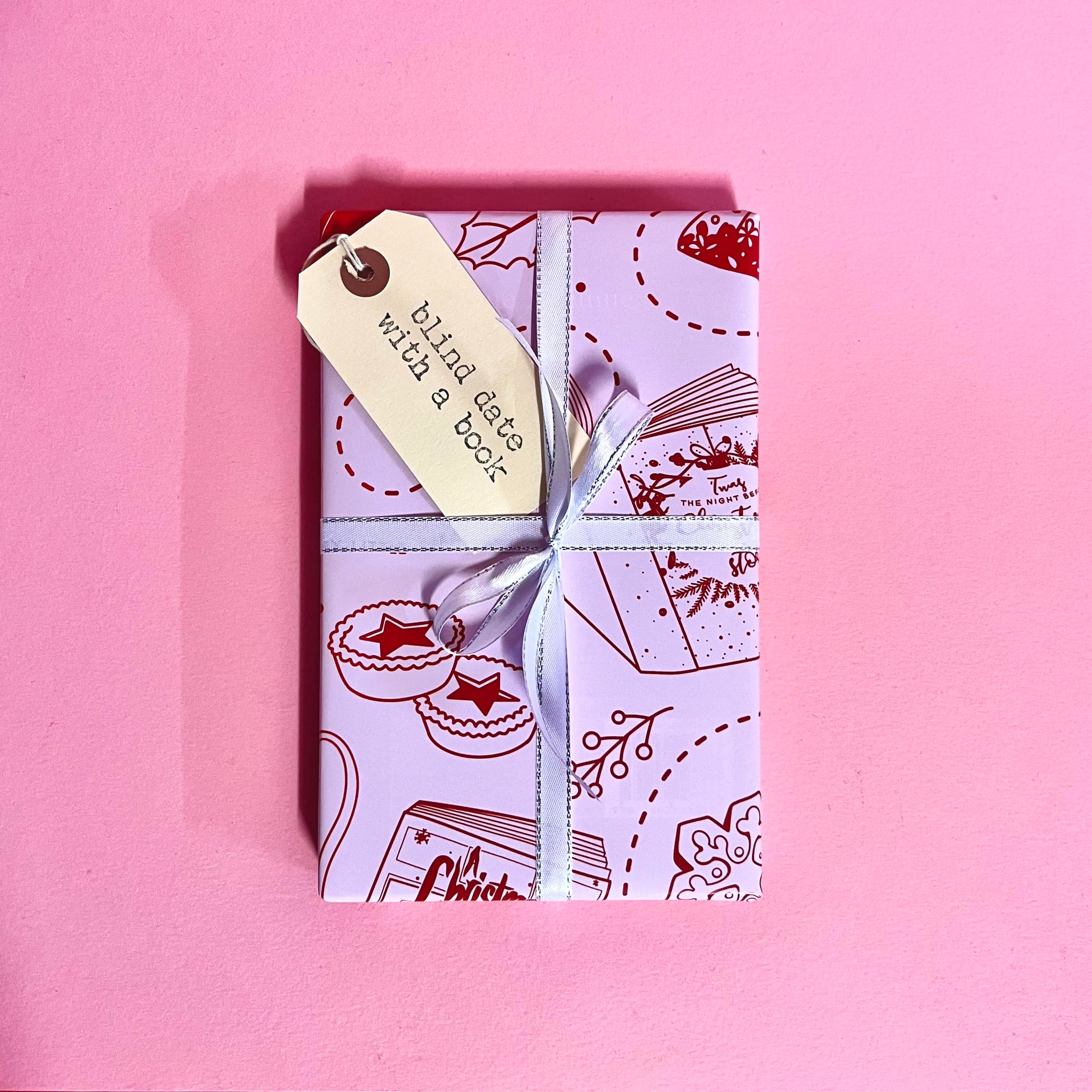 Blind date with a book - Christmas Gift edition. Perfect for book lovers, bookworms, readers and bibliophiles. Surprise book present. Gift for friend. Gift for a lover. Bookishly. Gift for her.