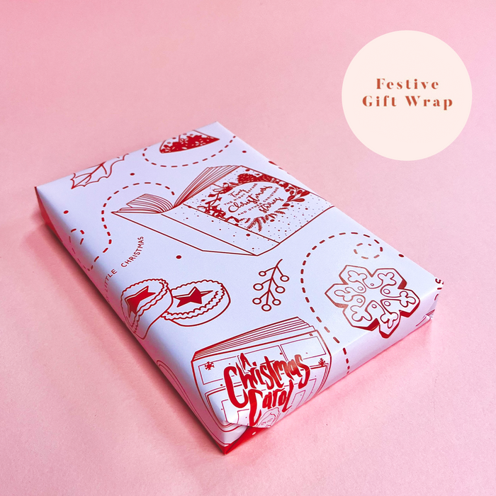 Literary Christmas gift wrap by Bookishly.