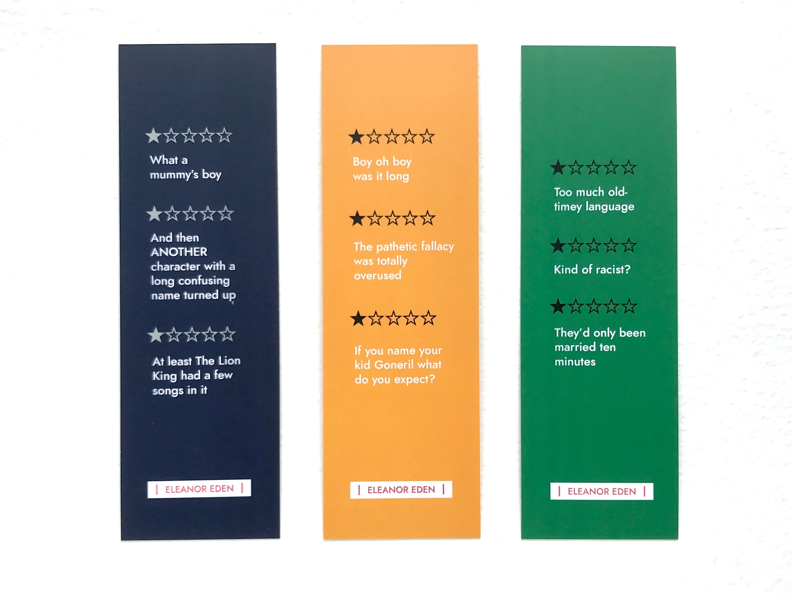 Funny Shakespeare Bookmark Set – Hamlet Lear Othello (3)