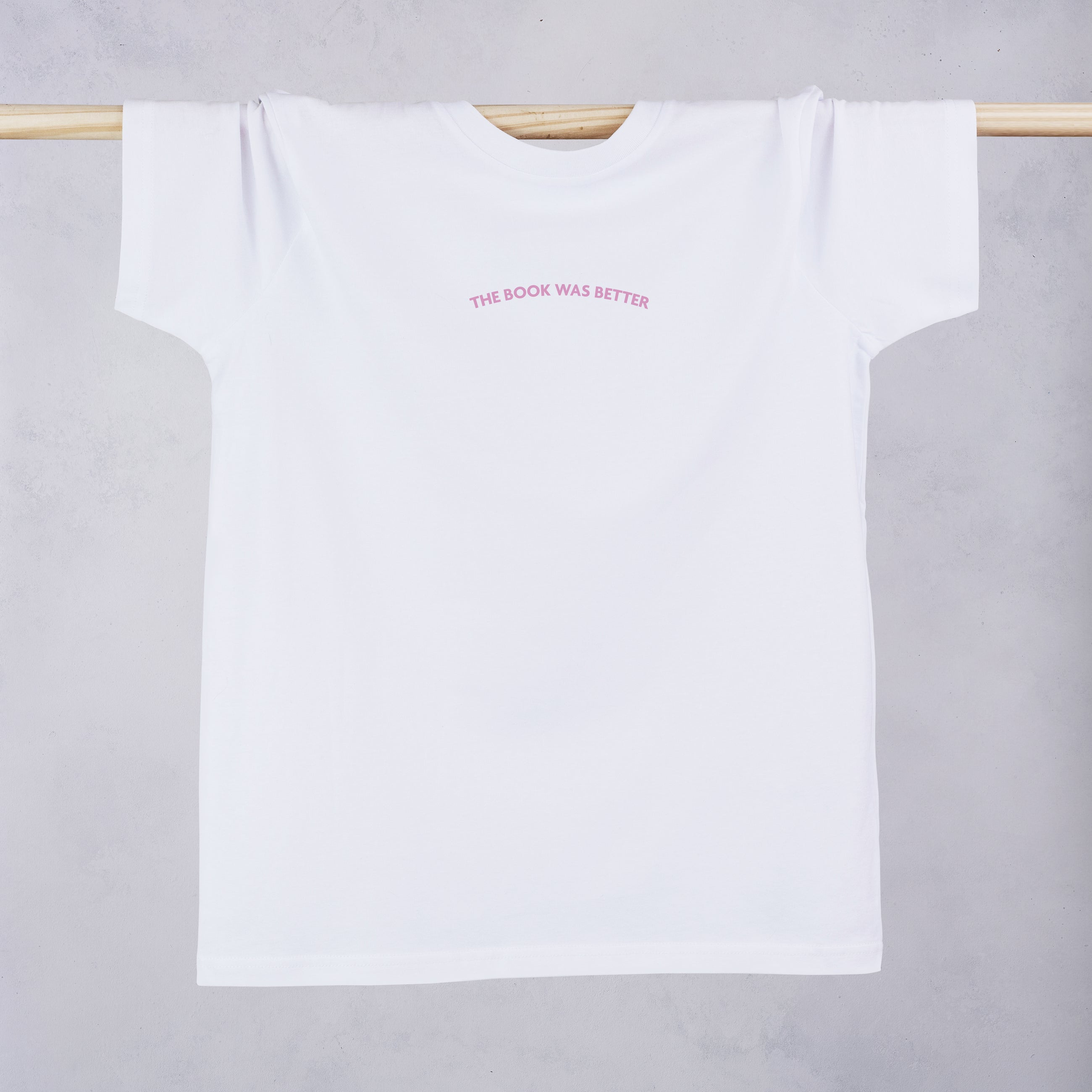 The book was better bookish t-shirt. Clothing for book lovers, bookworms, readers and bibliophiles. Designed by Bookishly.