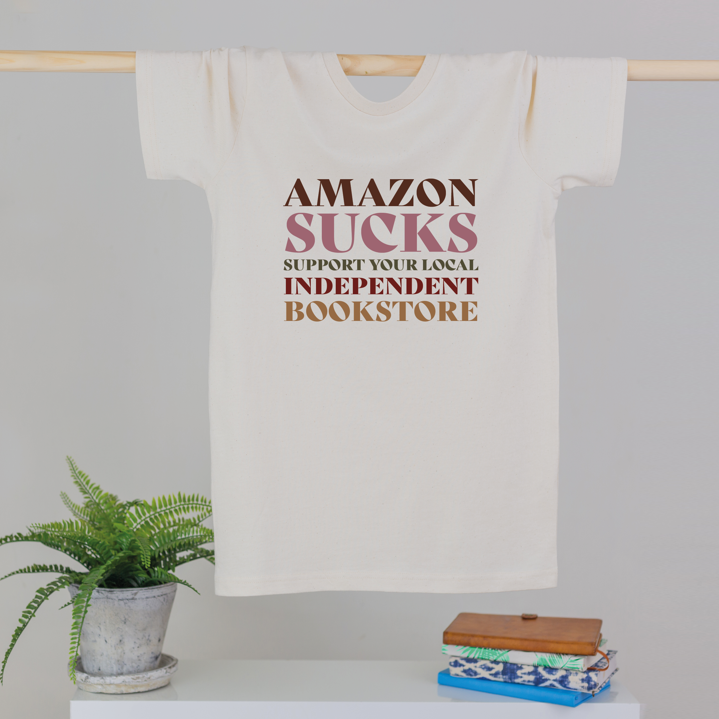 Amazon Sucks T-Shirt – Support Independent Bookshops Bookish Tee