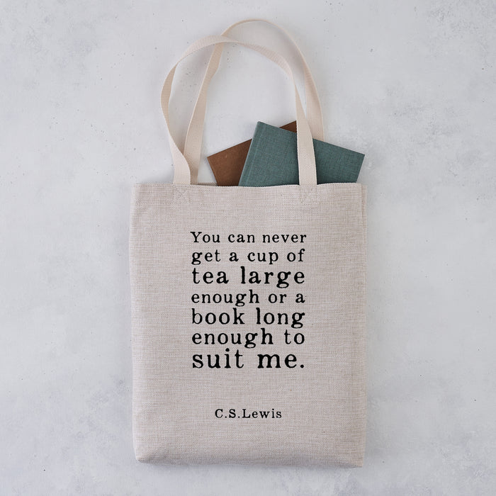 Tea lover and book lover tote bag. Literary quote. Classic Literature. Gifts for book lovers, bookworms, readers and bibliophiles. Bookishly tote bag. Book bag.