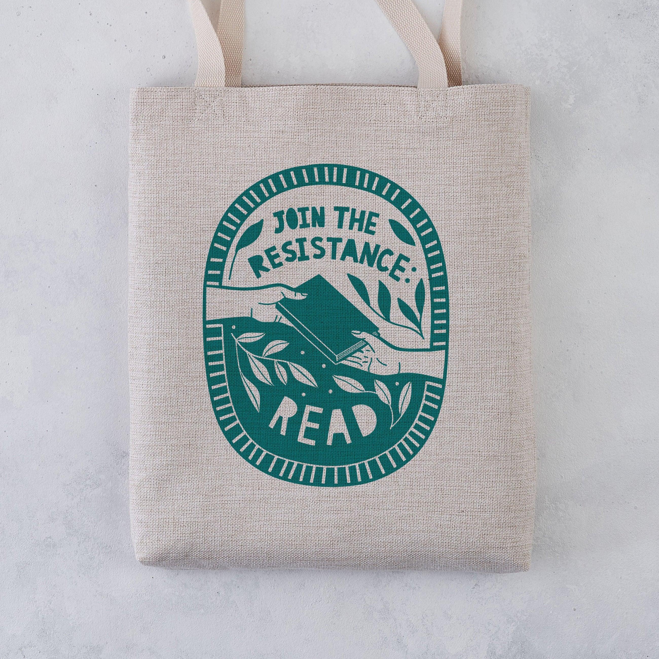 Join the resistance. Read. Literary Activist tote bag. Bookish graphic, Gifts for book lovers, bookworms, readers and bibliophiles. Bookish tote bag. High quality tote bag. Booktok. Bookstagram. Novel inspired accessories. Bookishly. Book bag.