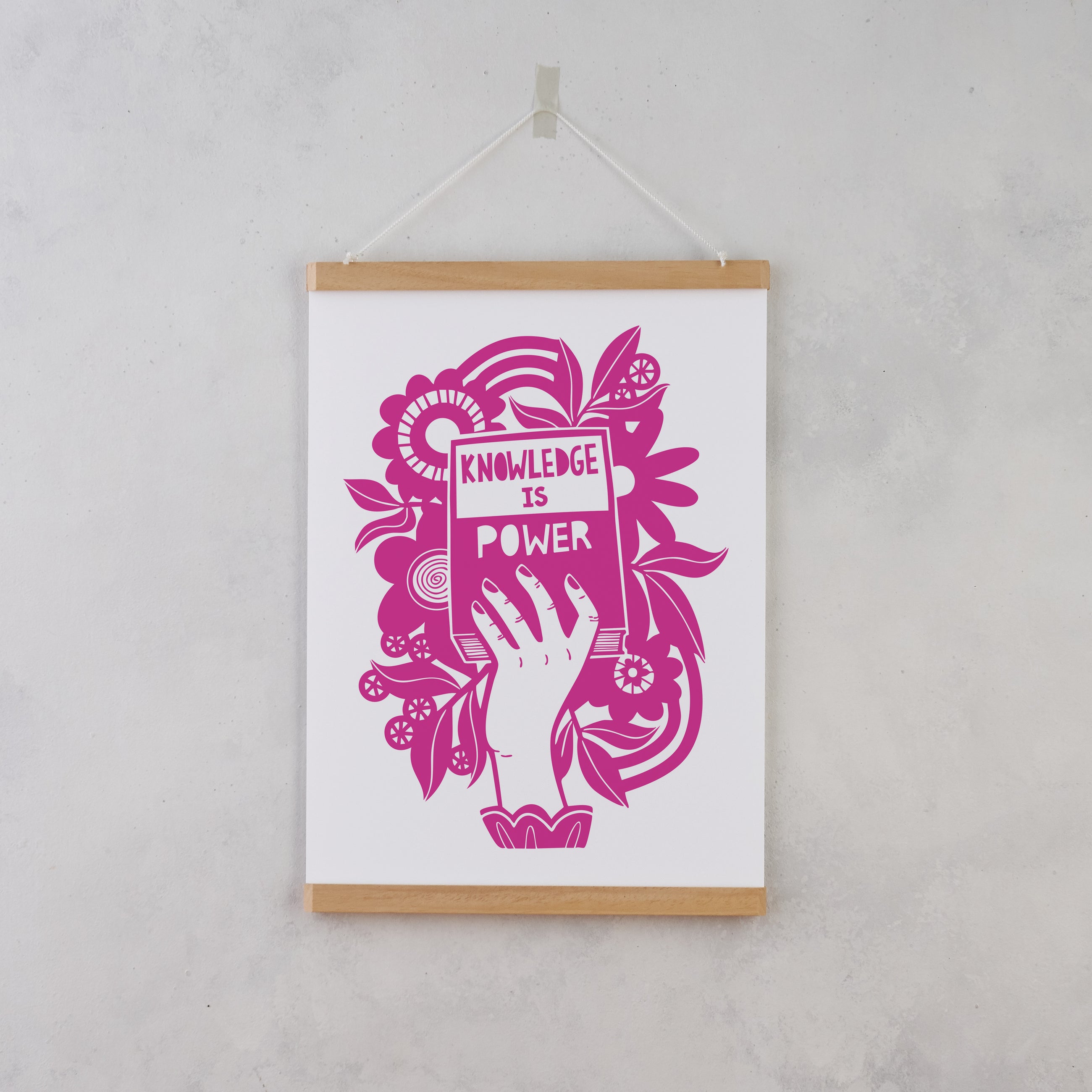 Knowledge is power. Literary activist wall art. Bookish prints for readers. Gift for readers, book lovers, bookworms, bibliophiles. Prints by Bookishly. The Power of reading. The joy of books. Educational art. Classroom Art.