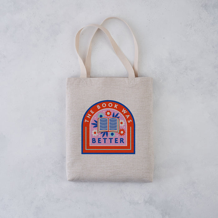 The book was better. Bookishly tote bag. Inspired by Booktok and Bookstagram. The bookish era edit. Perfect for book lovers, bookworms, readers and bibliophiles.