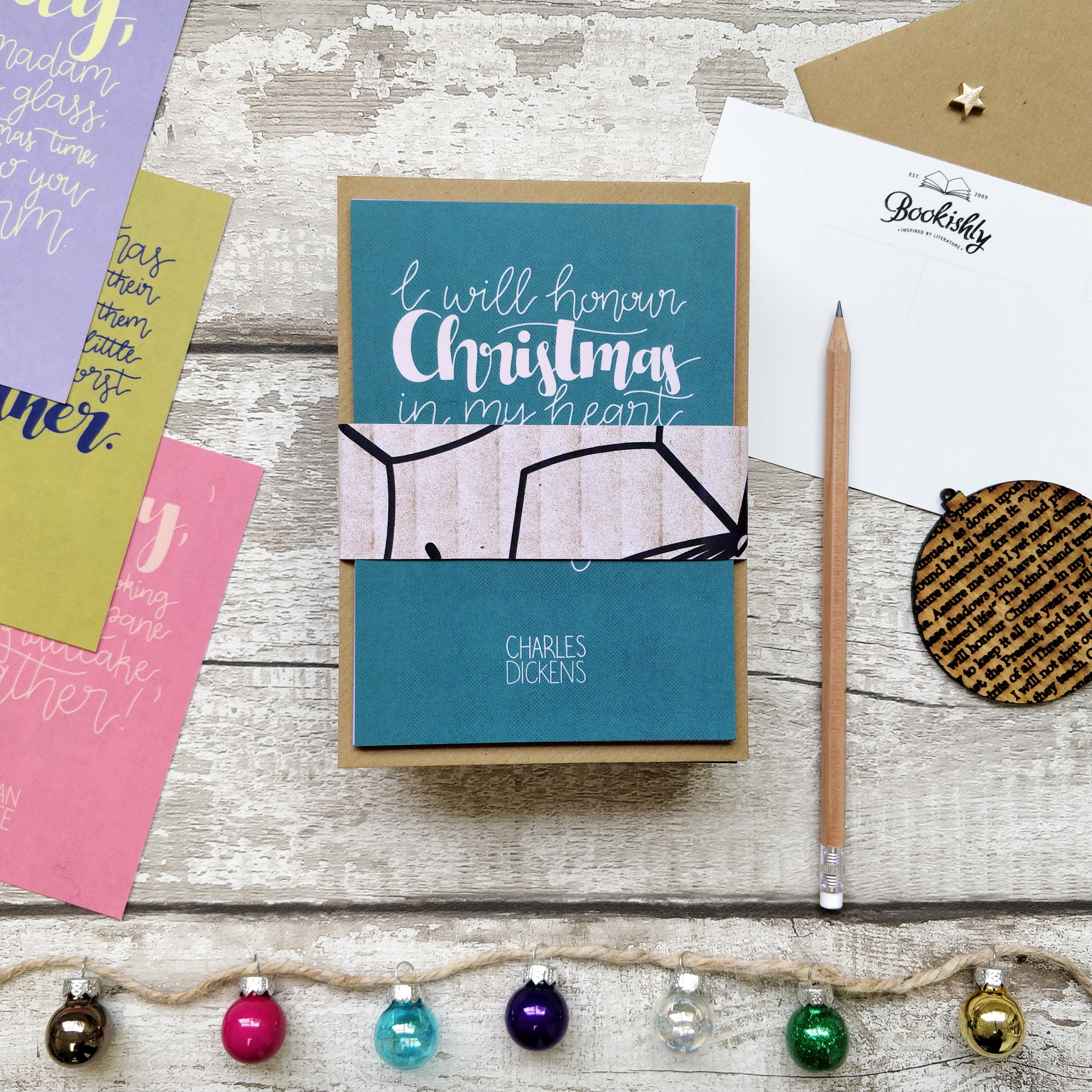 Pack Of Eight Christmas Postcards - Literary Christmas Quotes Set