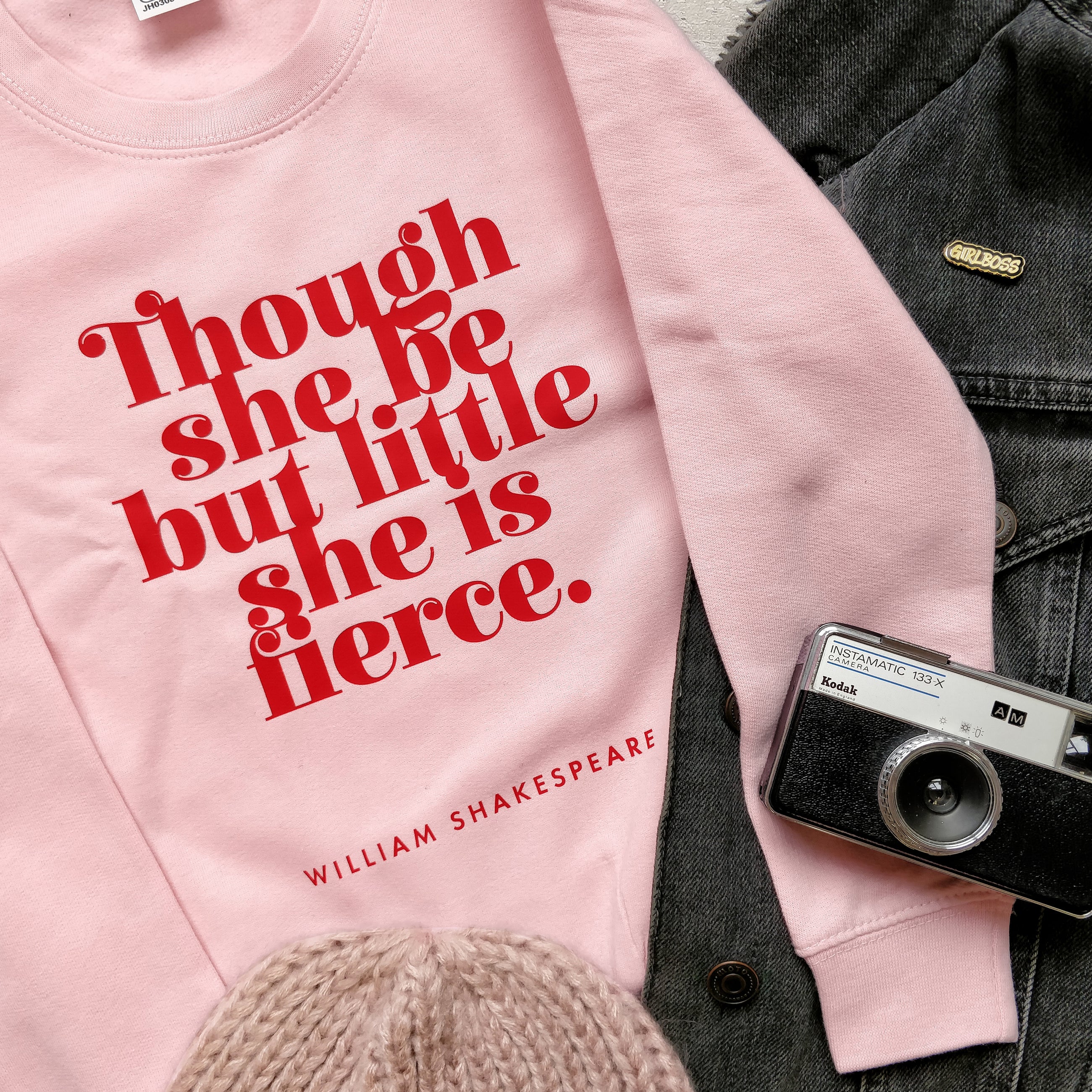 William Shakespeare “Though She Be But Little, She Is Fierce” Literary Sweatshirt