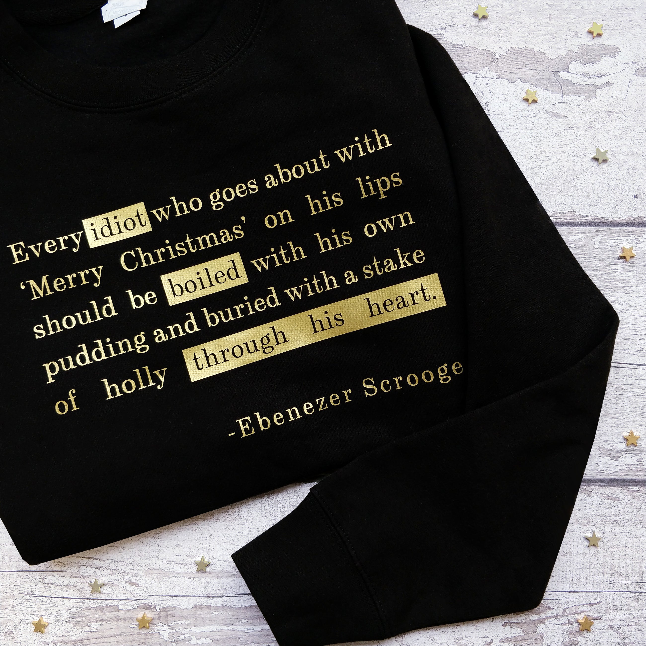 Funny Grumpy Scrooge Christmas Jumper