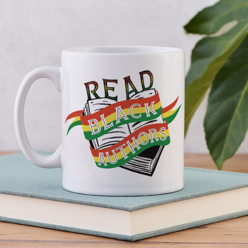 Read Black Authors mug supporting Black History Month and literature.