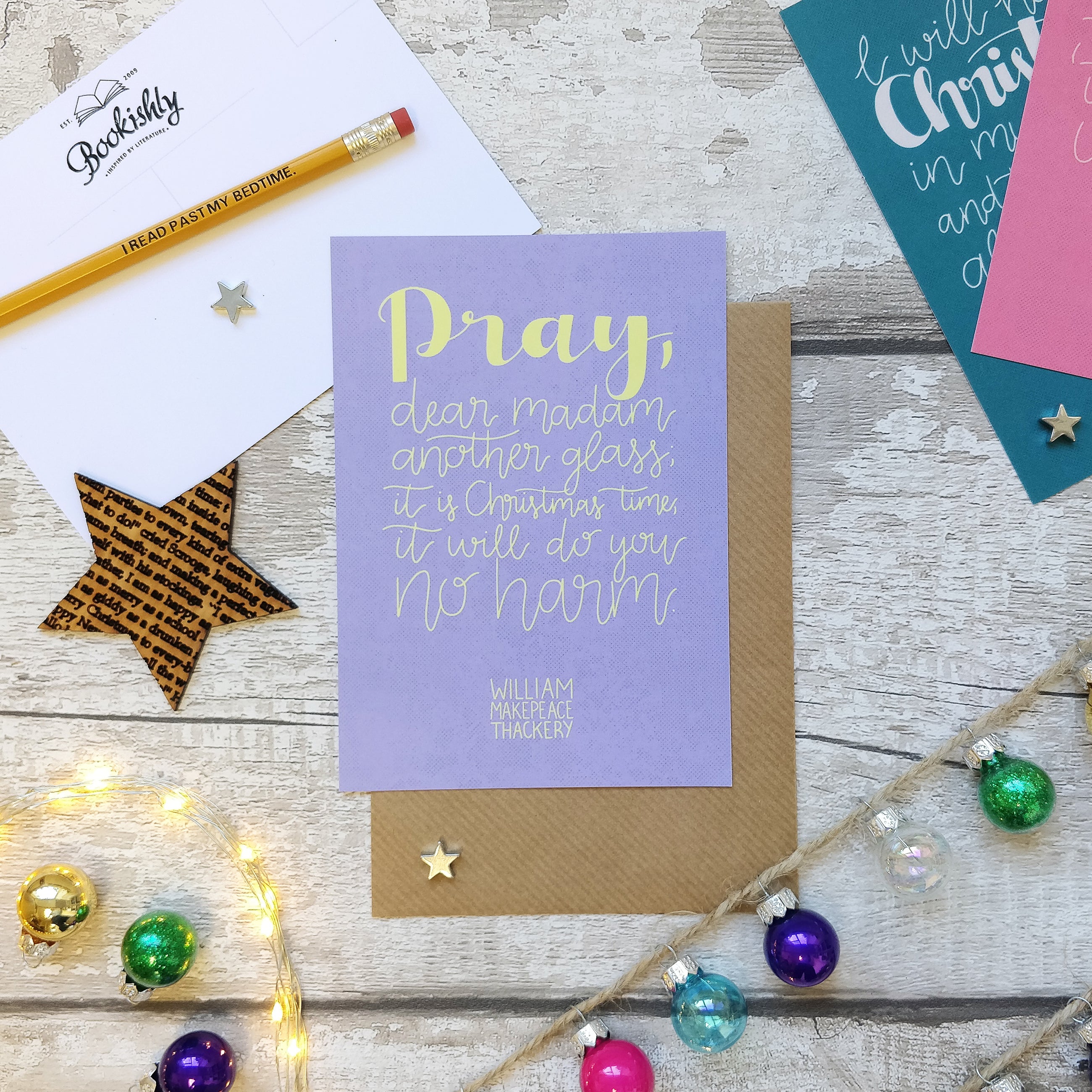 Pack Of Eight Christmas Postcards - Literary Christmas Quotes Set