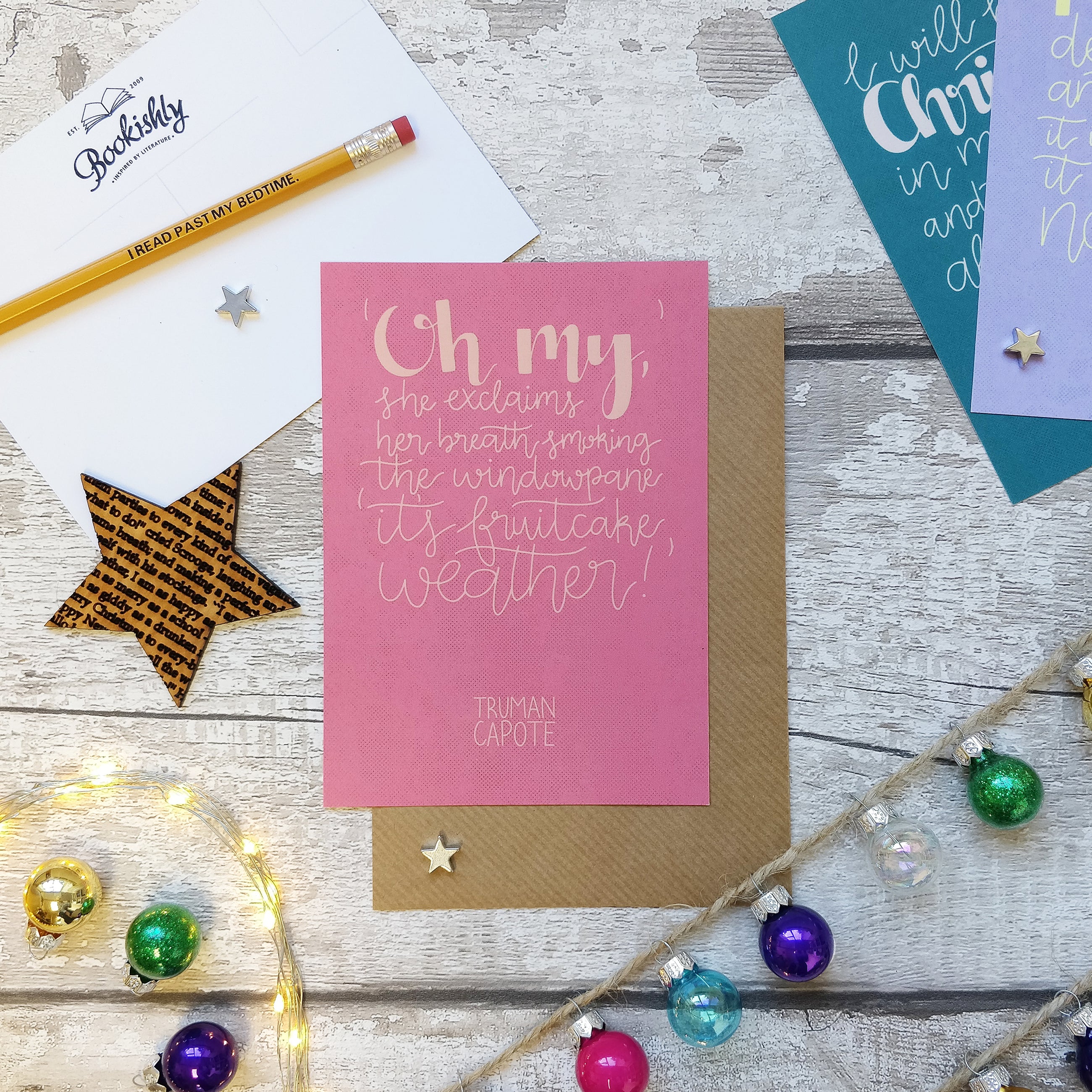 Pack Of Eight Christmas Postcards - Literary Christmas Quotes Set