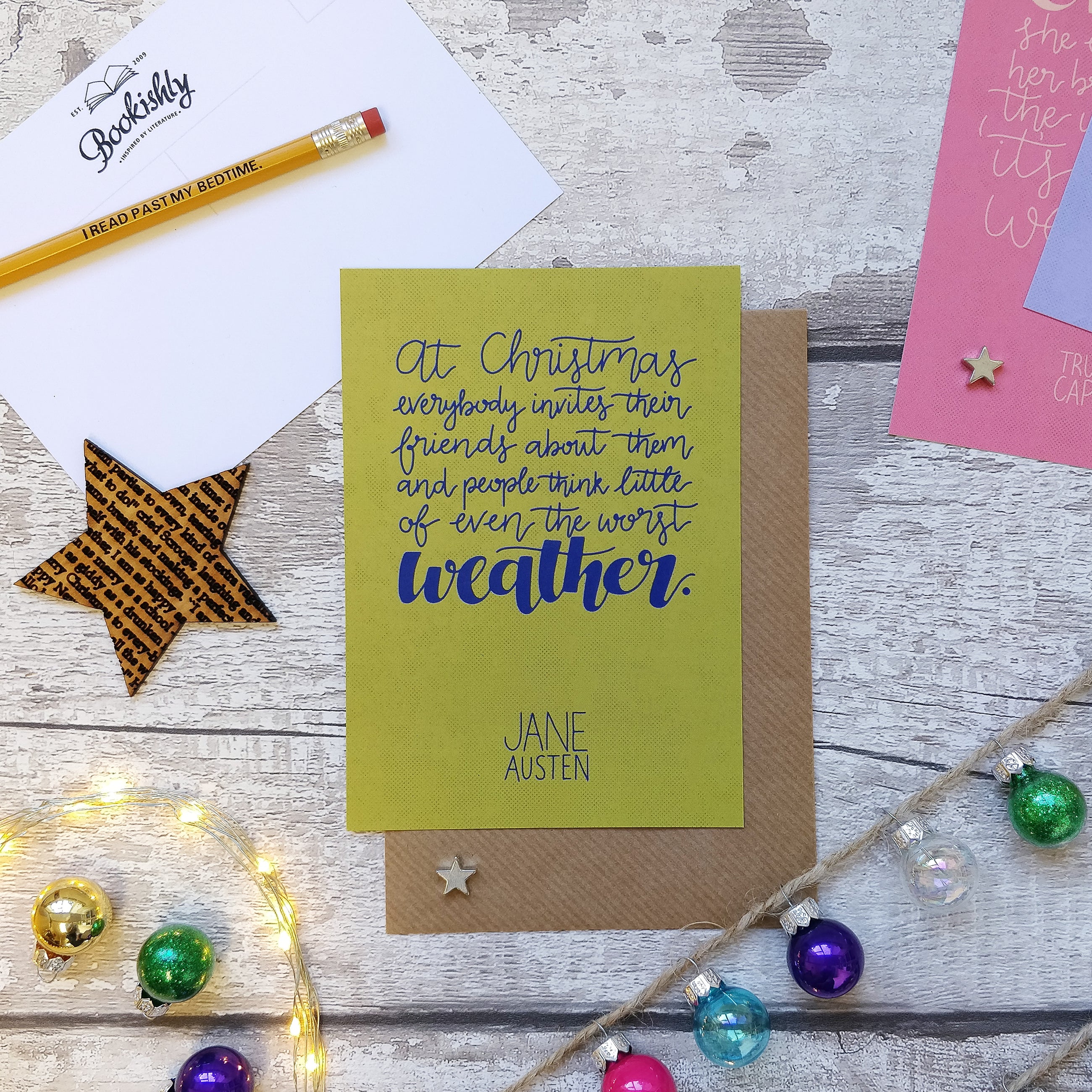 Pack Of Eight Christmas Postcards - Literary Christmas Quotes Set