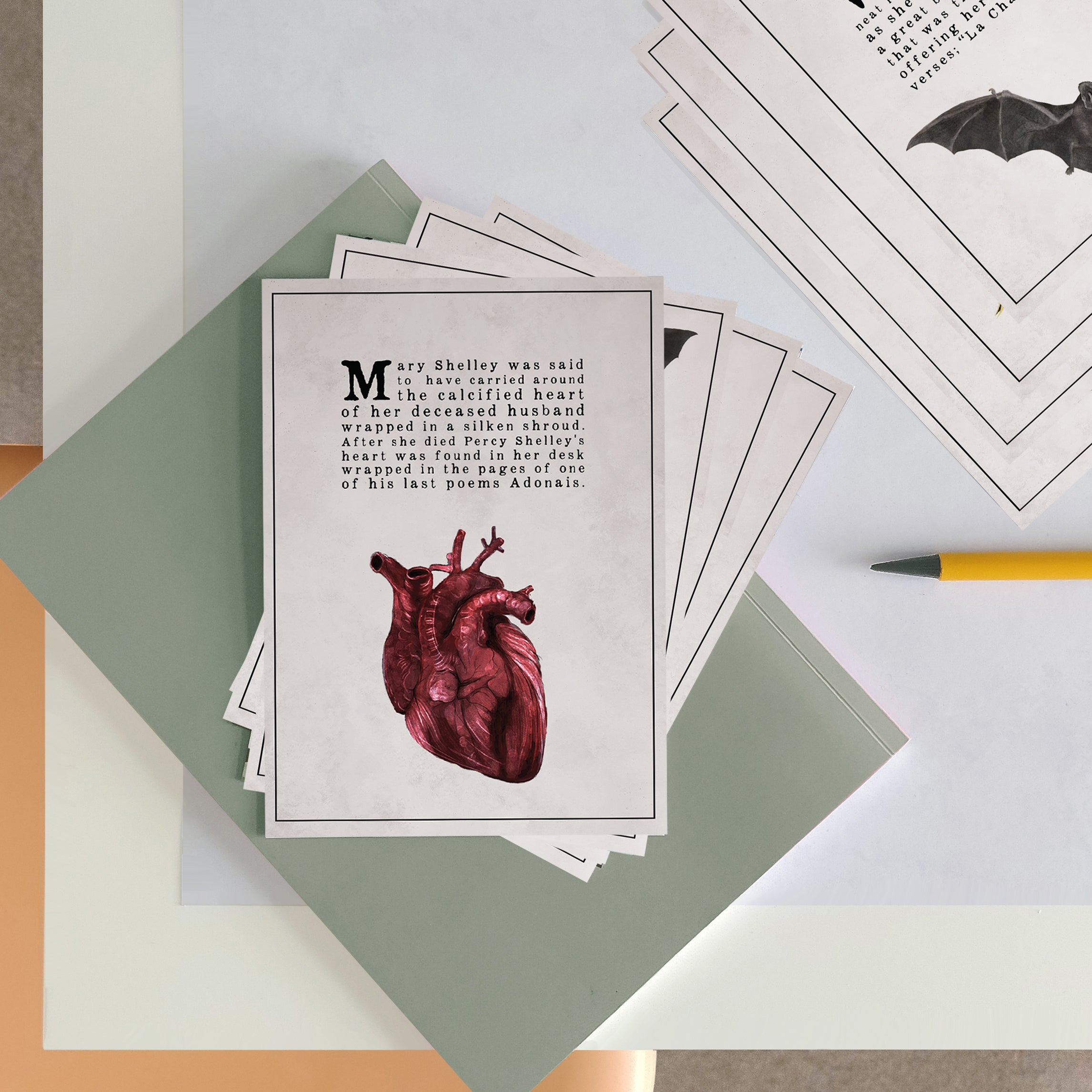 Dark Academia Postcard Set inspired by Halloween and Spooky Stories.