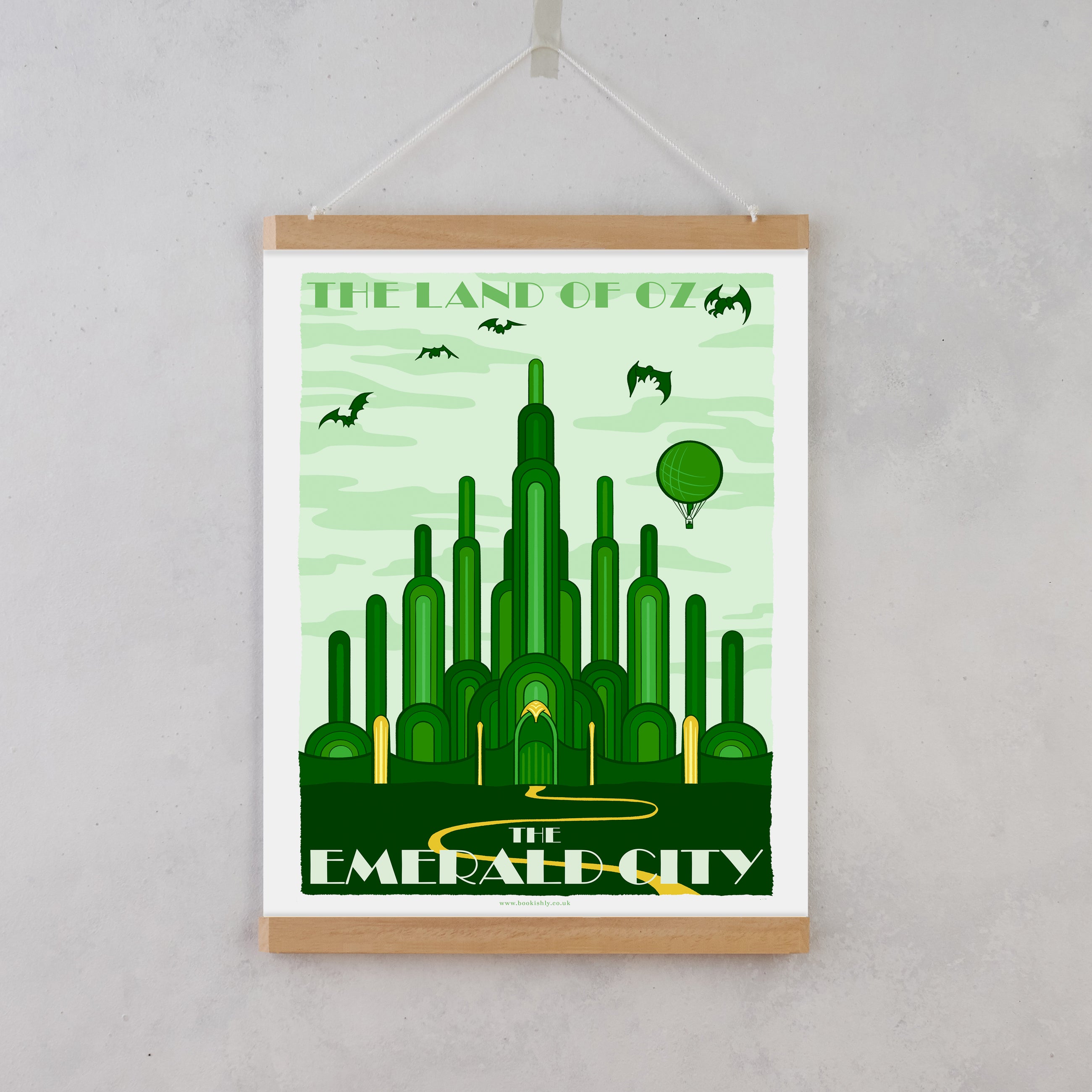 Emerald City Art Print – Wizard of Oz Inspired Poster in Vintage Travel Style