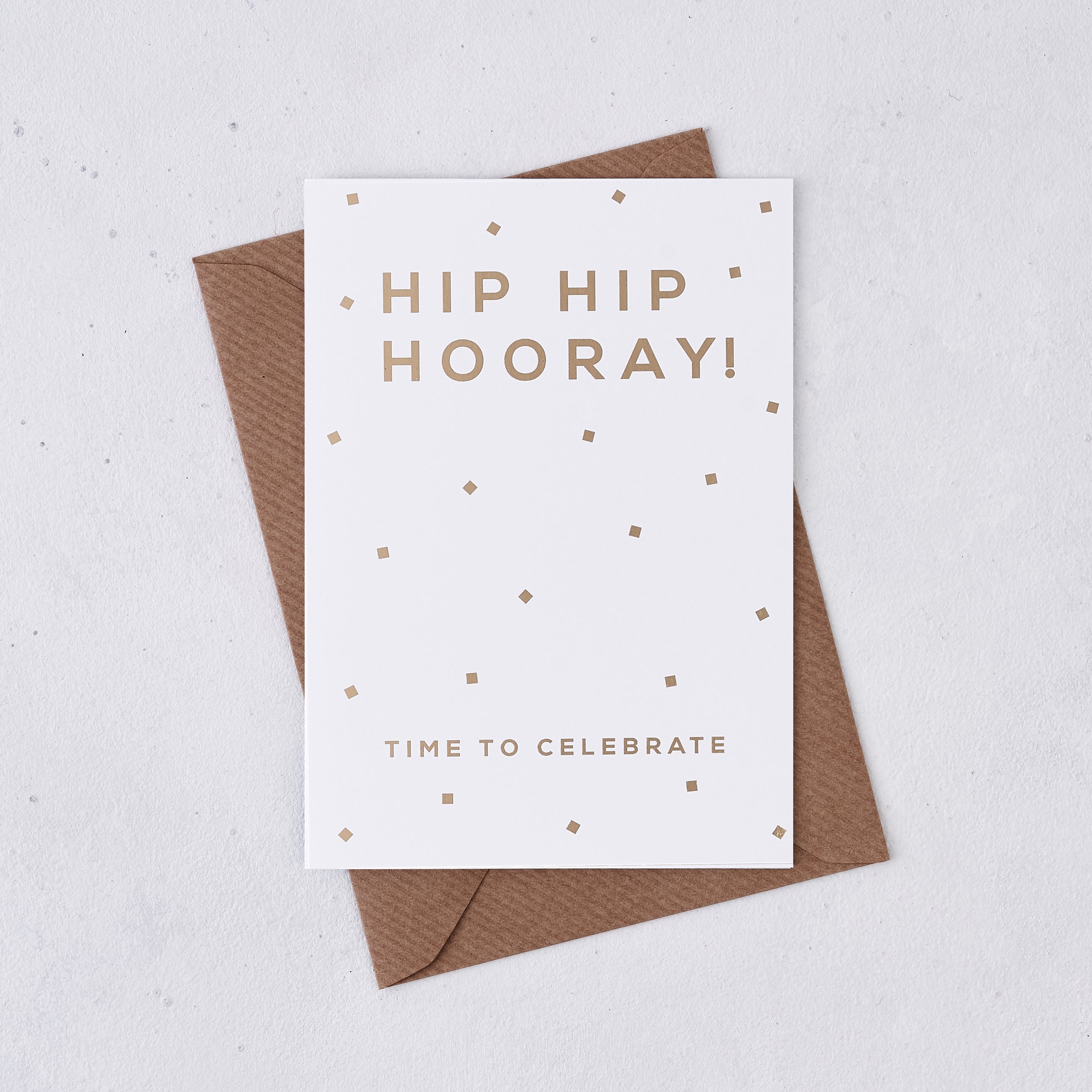 Gold Foil ‘Hip Hip Hooray’ Congratulations Card
