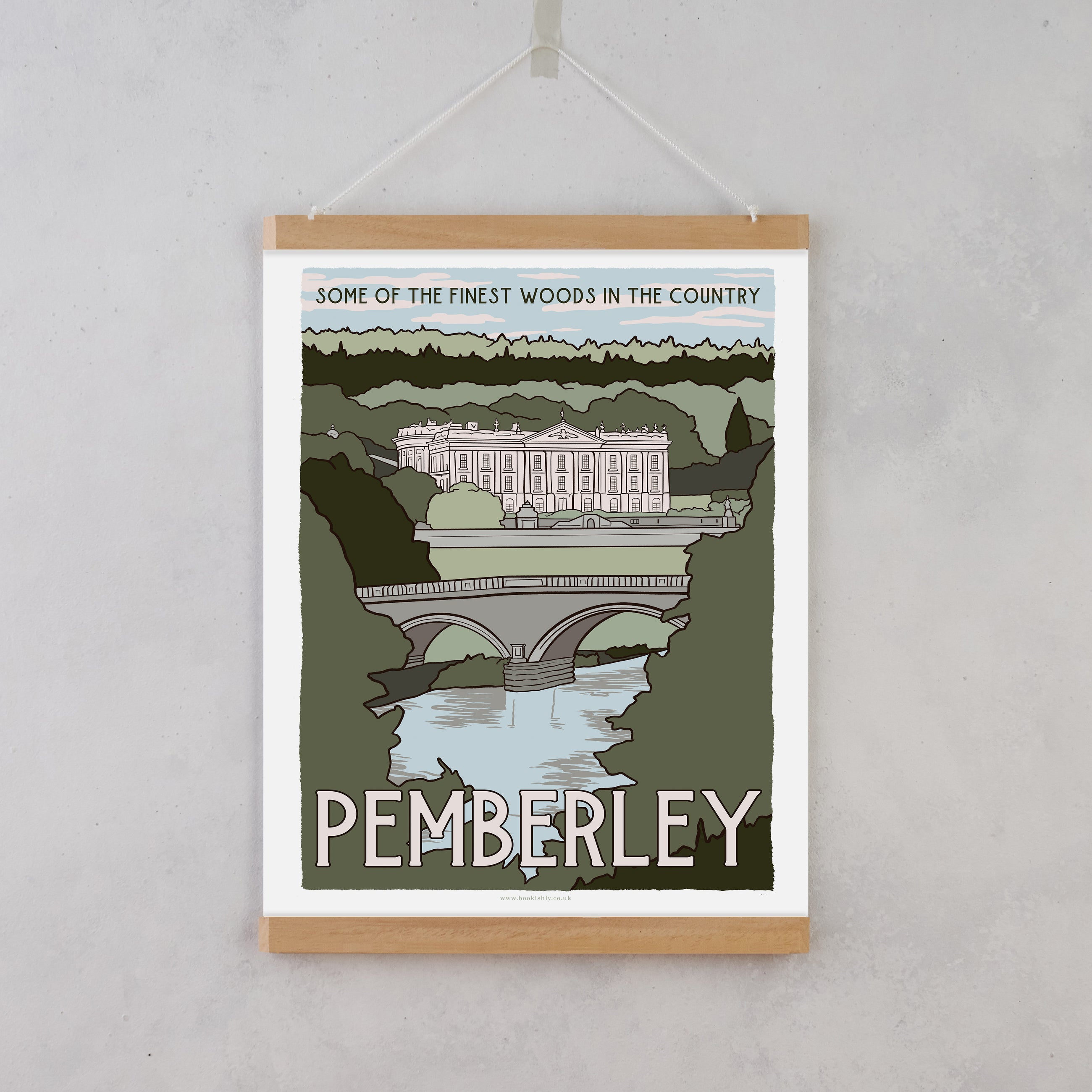 Pemberley Art Print – Pride and Prejudice Inspired Travel Poster