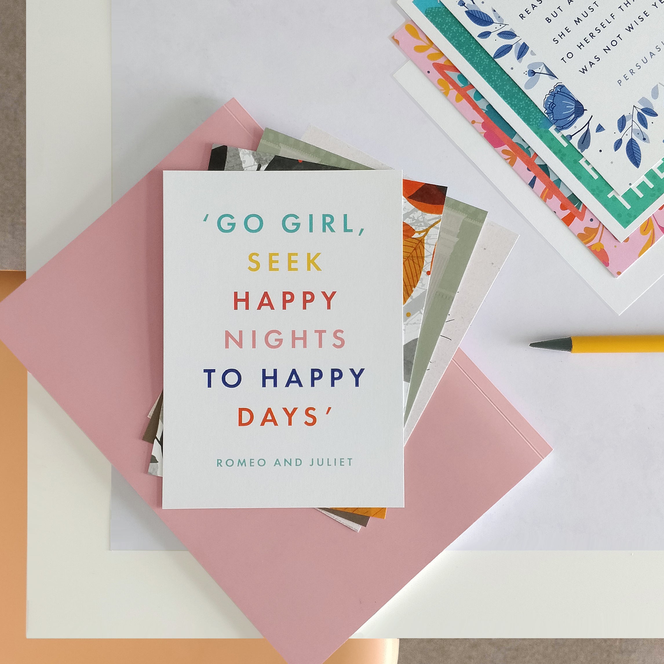 quotes from classic literature postcard set