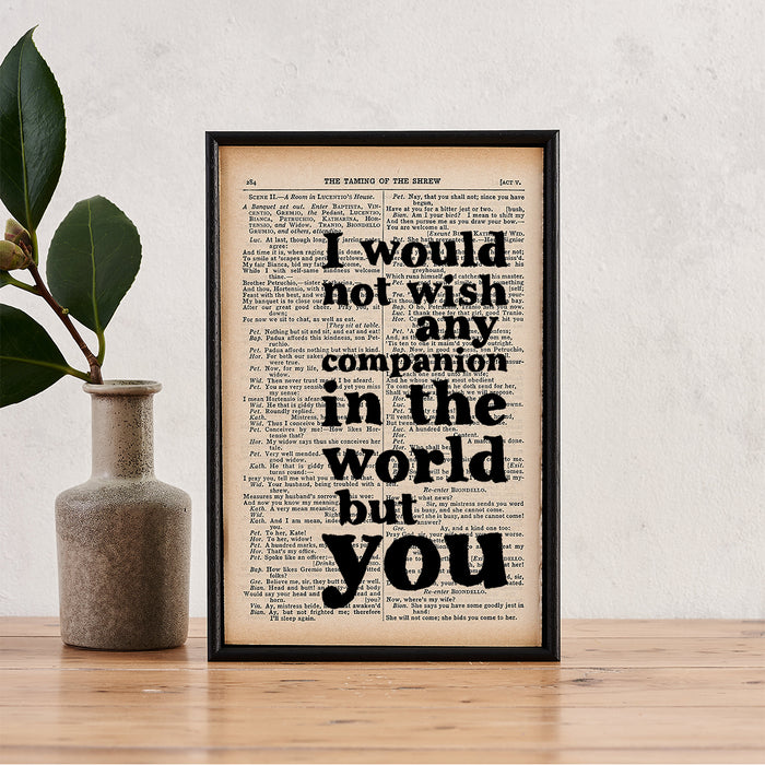 shakespeare quotes on love romantic book print shakespeare gifts. Home decor for readers. Perfect for book lovers, bookworms, bibliophiles and readers. Classic Literature romantic quotes. Gift for couples.