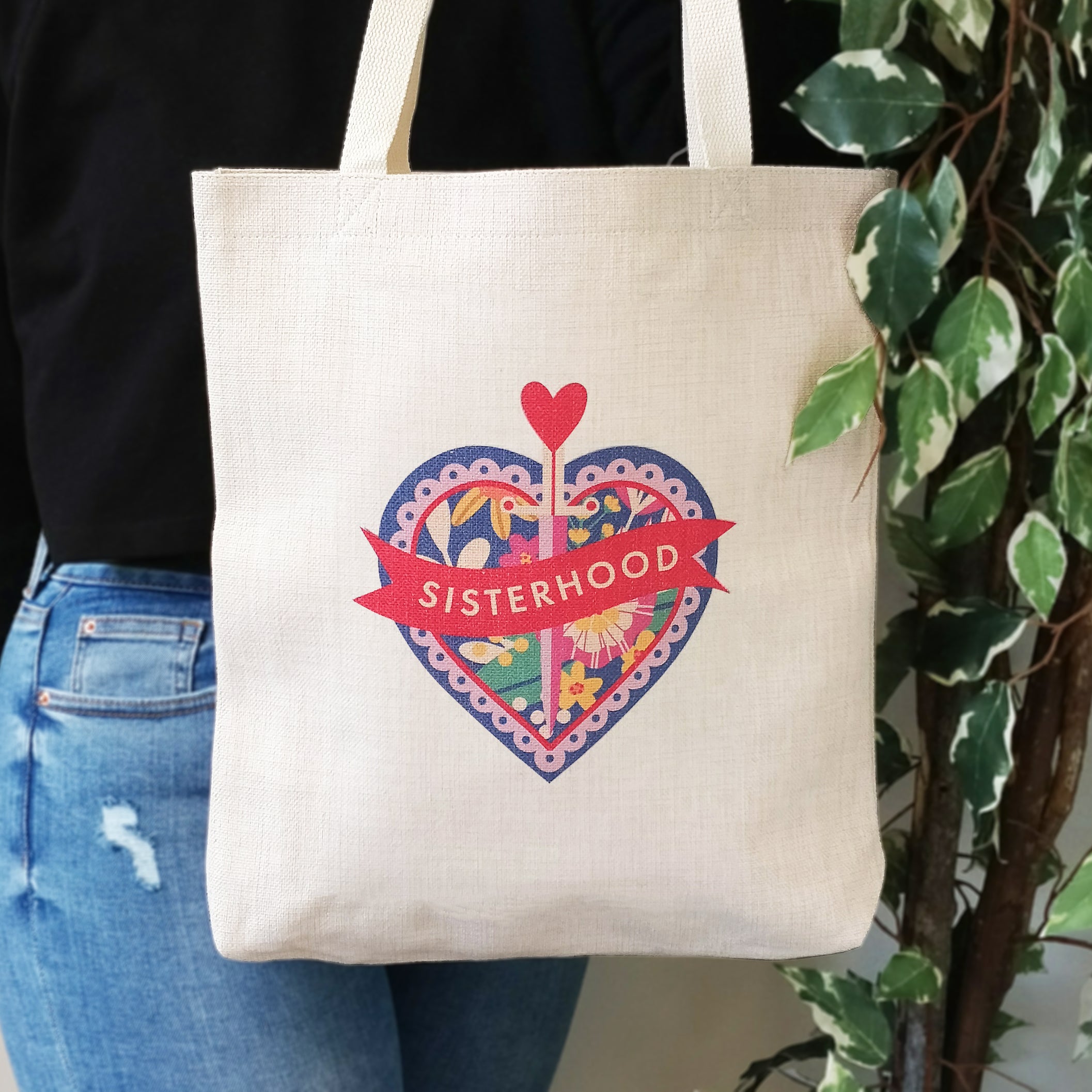 tote bag best friend gift to celebrate the sisterhood, a great feminist bag for her
