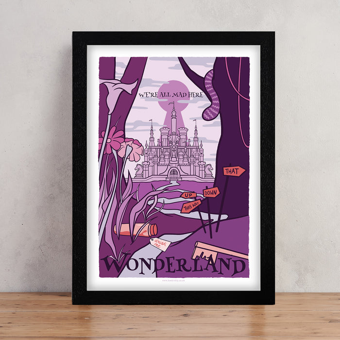Wonderland Fictional Travel Poster