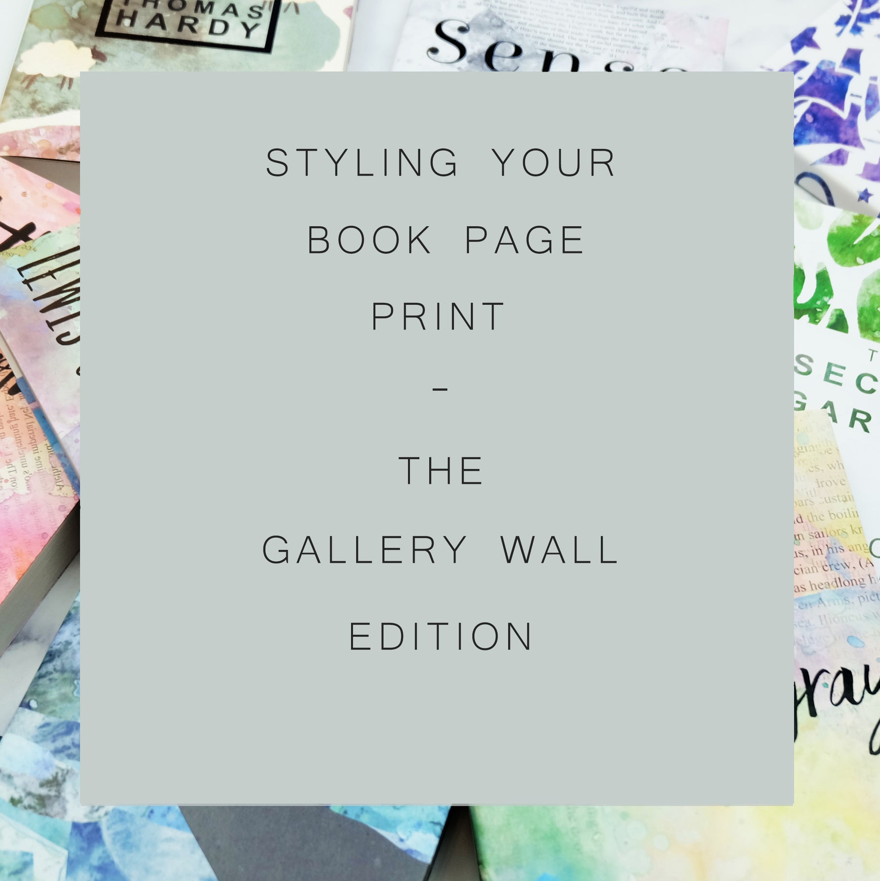 Styling Your Book Page Print - The Gallery Wall Edition