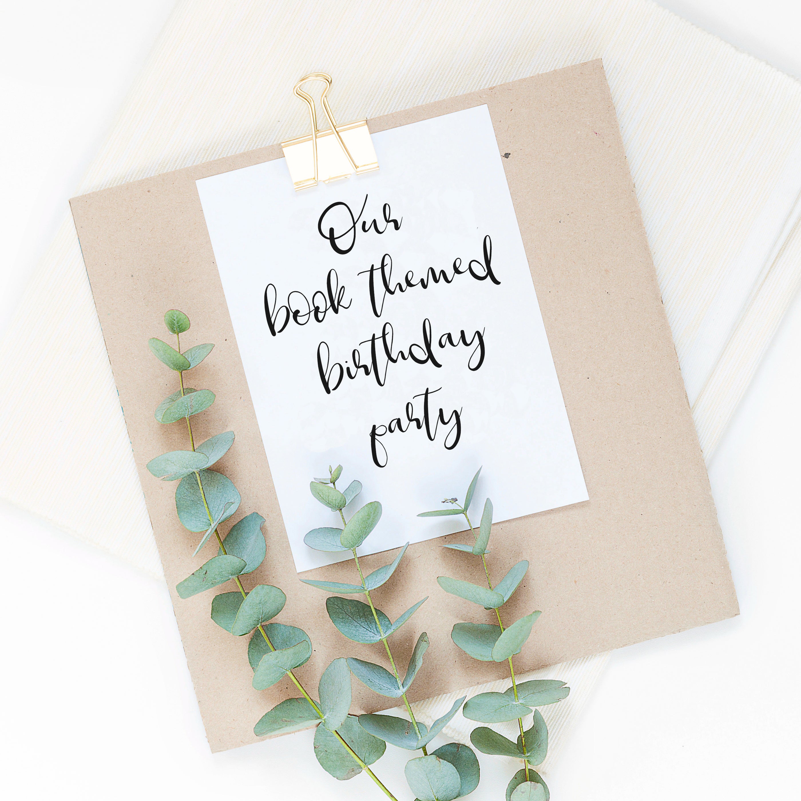 Our Book Themed Birthday Party