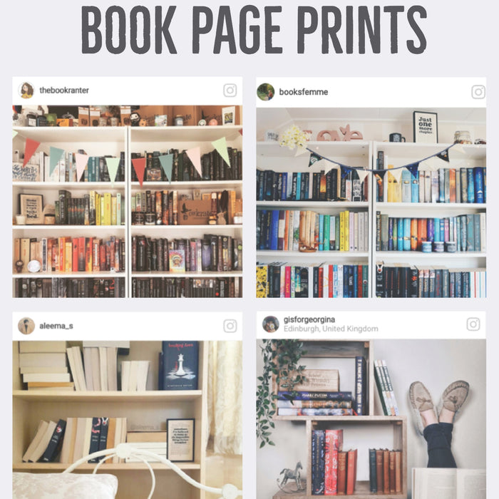 Styling Your Book Page Prints - The Bookshelf Edition