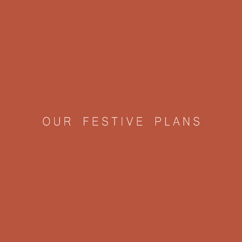 Our Festive Plans!
