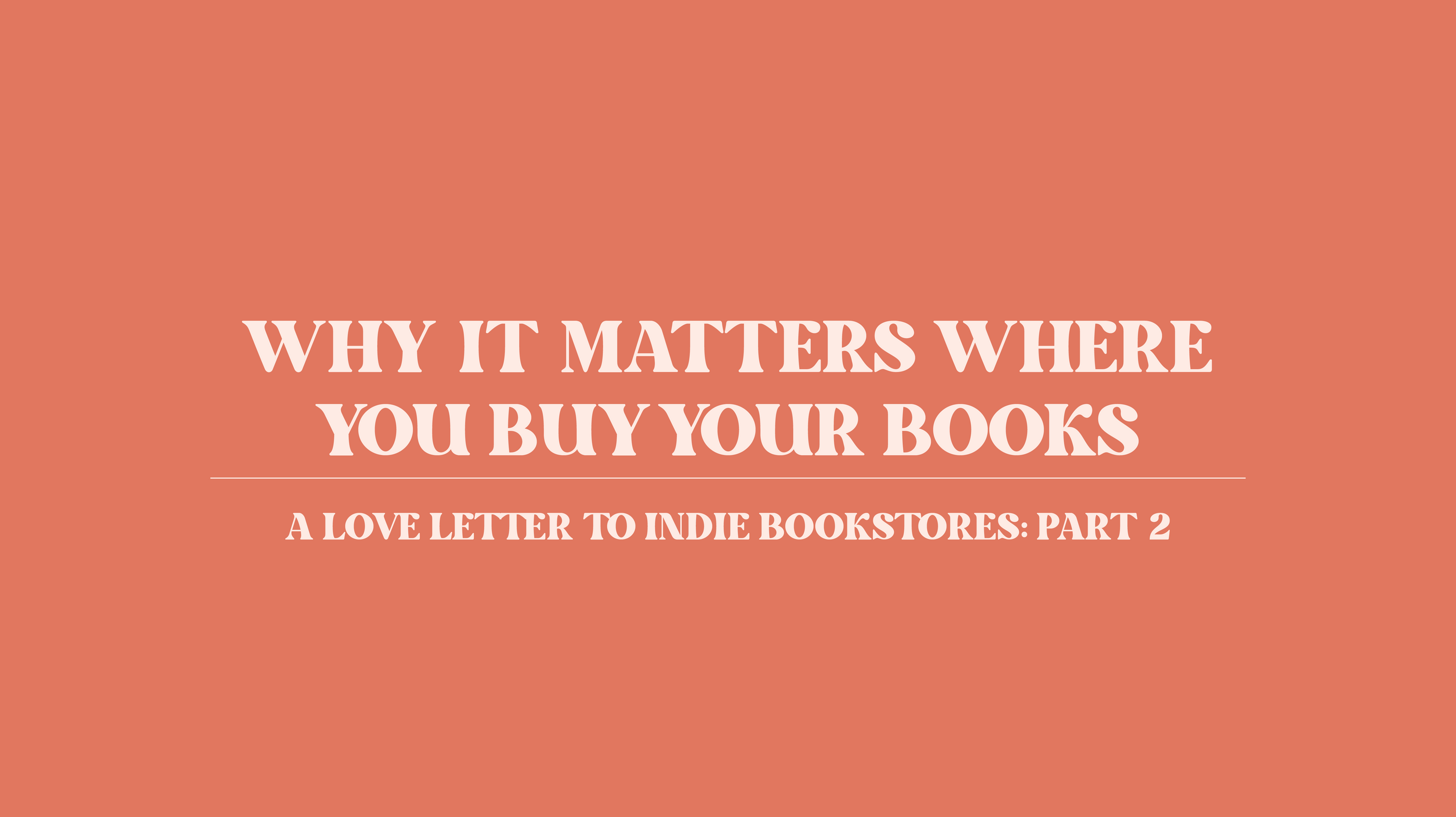 Why it matters where you buy your books - Part 2