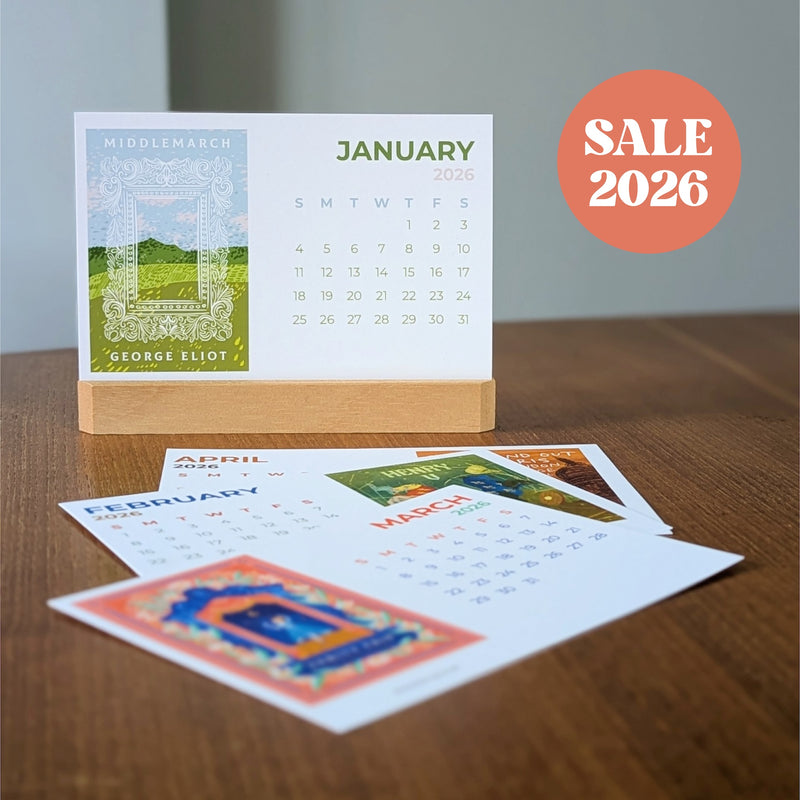 2026 Book Cover Calendar Postcard Set