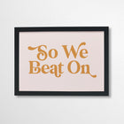 The Great Gatsby "So We Beat On" Retro Wall Art