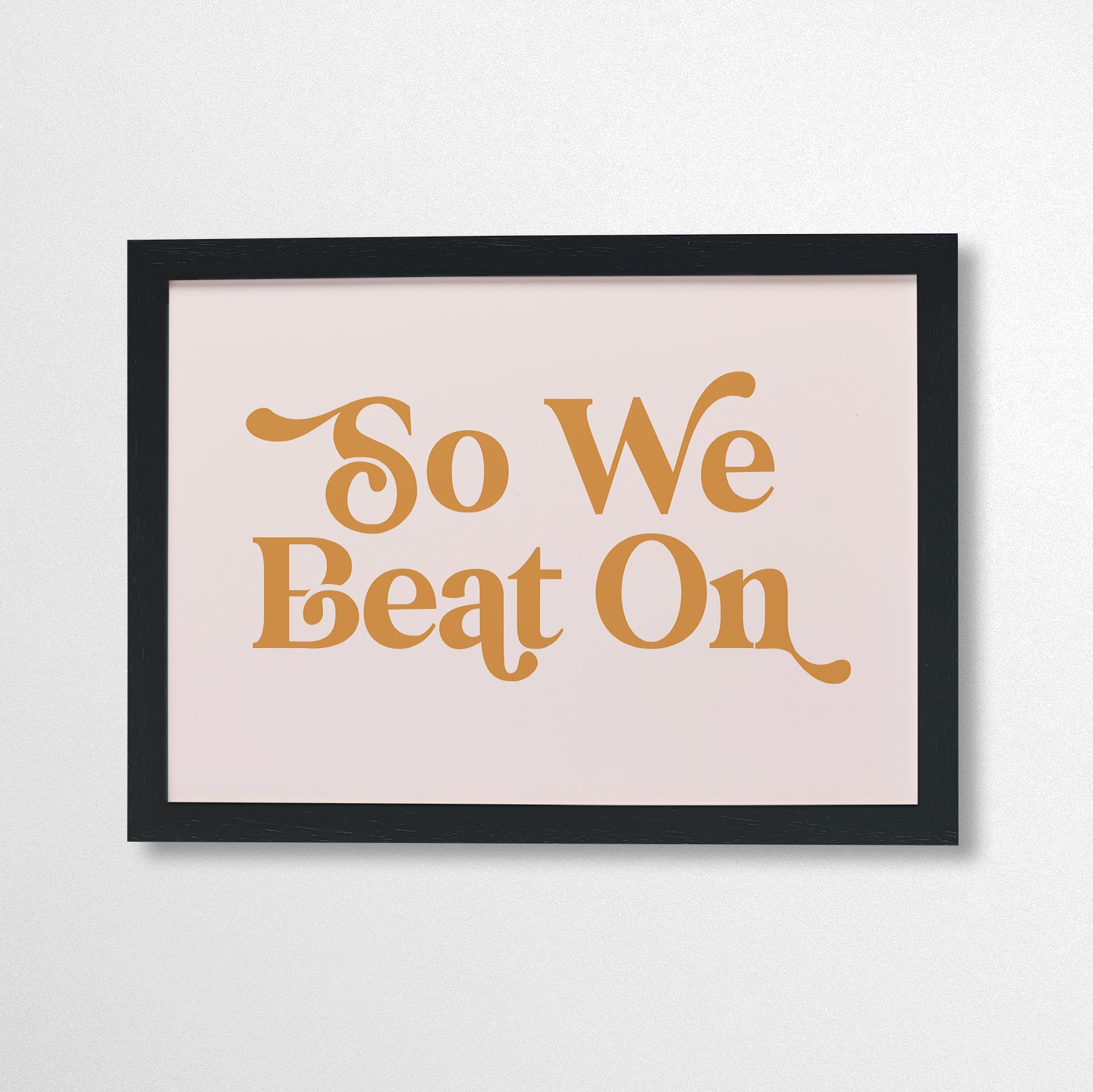 The Great Gatsby "So We Beat On" Retro Wall Art