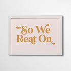 The Great Gatsby "So We Beat On" Retro Wall Art