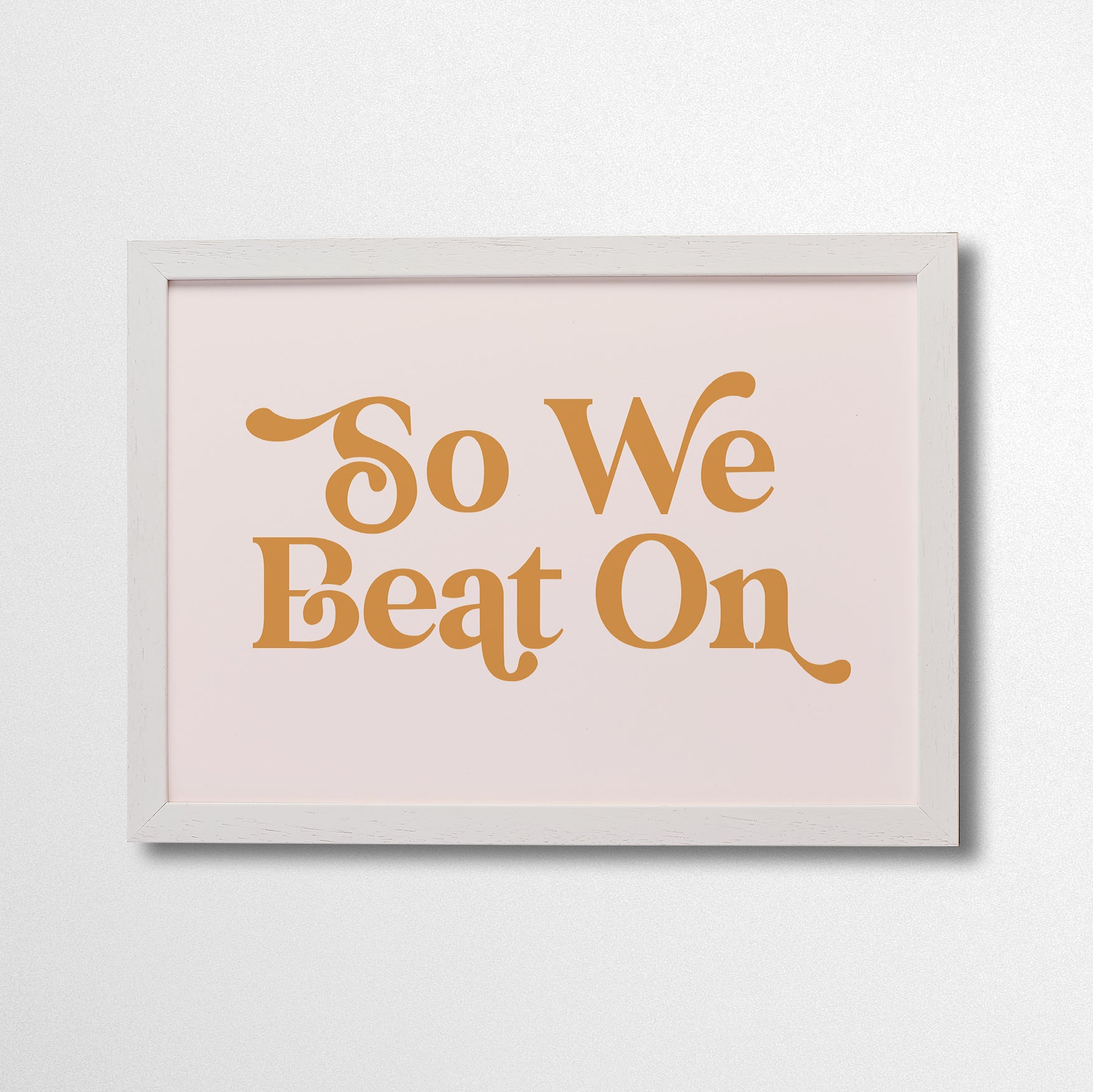 The Great Gatsby "So We Beat On" Retro Wall Art