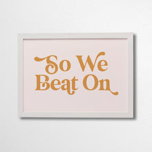 The Great Gatsby "So We Beat On" Retro Wall Art