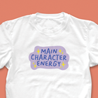 Main Character Energy T-Shirt – Funny Book Lover Tee for Readers