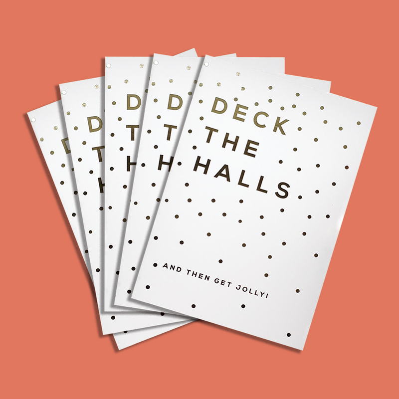 Gold Foil 'Deck The Halls' Card