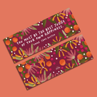 Bookishly Edition Emma by Jane Austen Bookmark. Positive and uplifting quote. You must be the best judge of your own happiness. Dark Pink floral design.