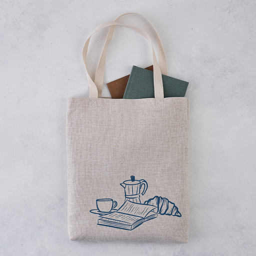 Books, Coffee, Croissant - Bookish Tote Bag