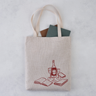 Book and Wine - Bookish Tote Bag