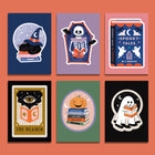 Bookish Halloween Postcard Set