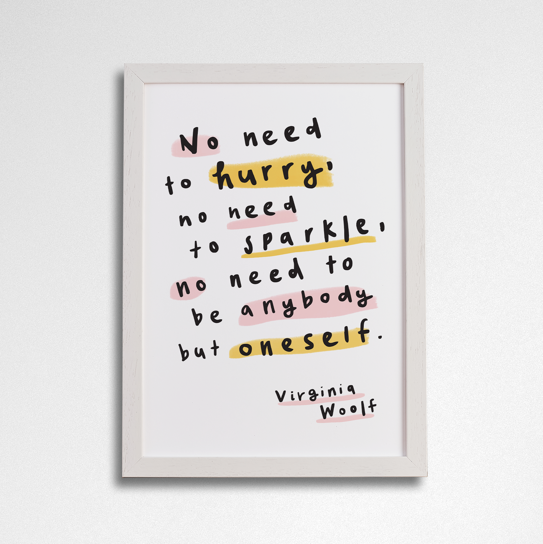 Virginia Woolf 'Sparkle' Encouraging Word Art Print
