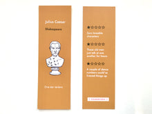 Funny Julius Caesar bookmark with one star review joke