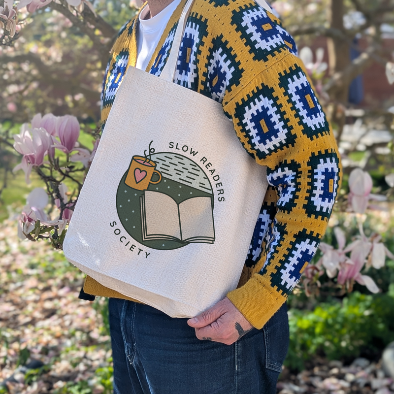 Slow Readers Society Tote Bag – Bookish Gift for Readers