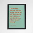 Romantic Quote Art “Like the sun” by Leo Tolstoy