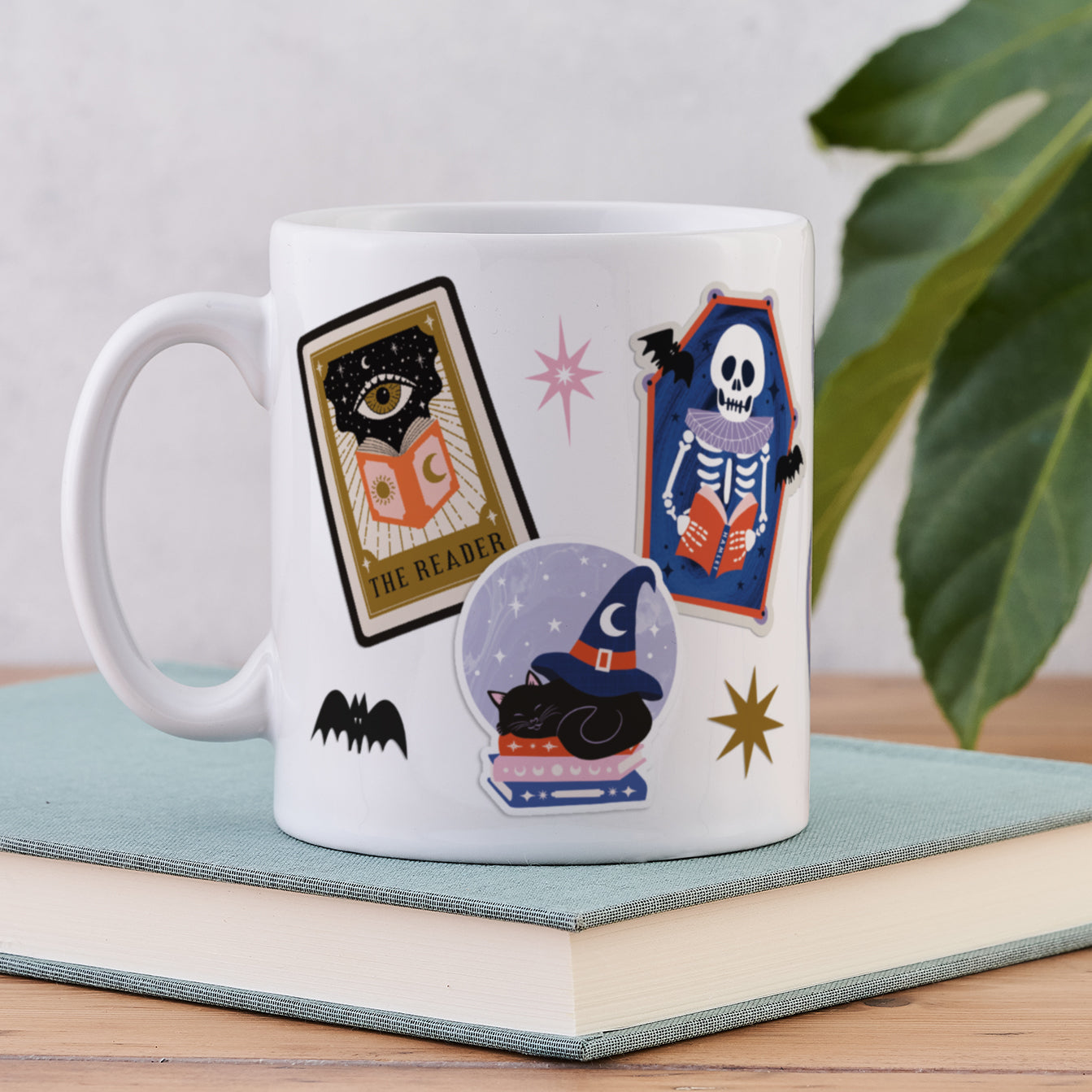Spooky Literary Collage Ceramic Mug